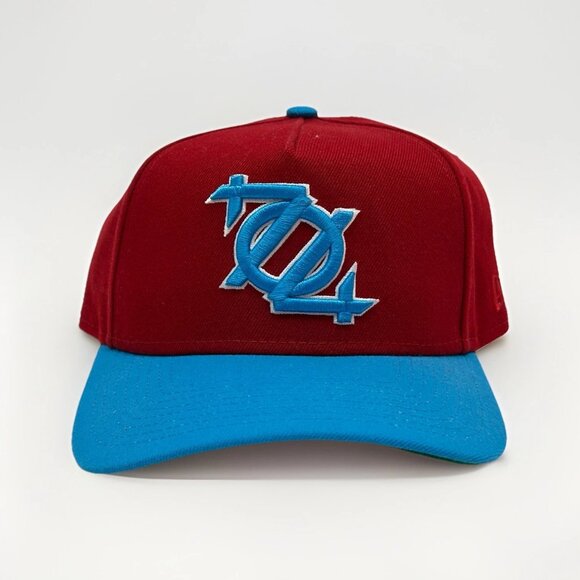 NEW ERA 9FORTY A-Frame Charlotte NC 704 Snapback Hat Red Teal One Size NWOT - Picture 2 of 9